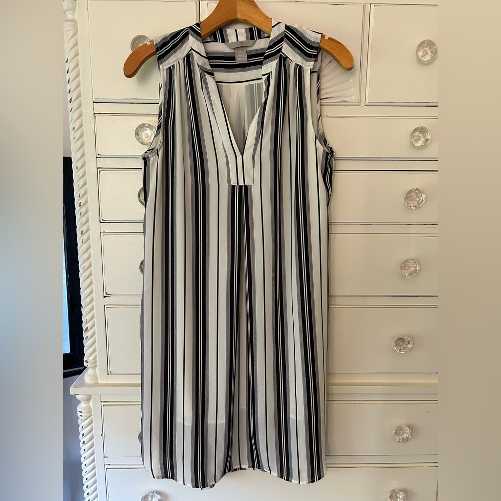 H&M Monochrome Striped Dress